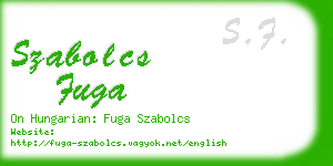 szabolcs fuga business card